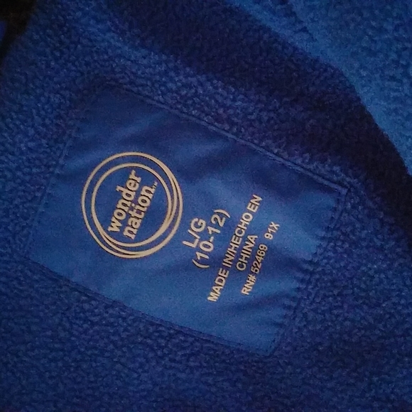 Boy's/Youth Winter Coat and Fleece Hoodie Bundle. Size L 10-12. Wonder Nation. - Picture 4 of 9